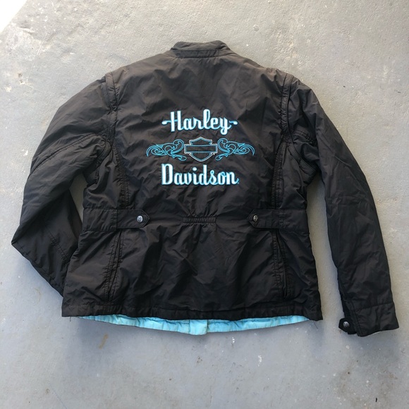 Vintage Harley Davidson Reversible Puffer Jacket - Picture 2 of 4